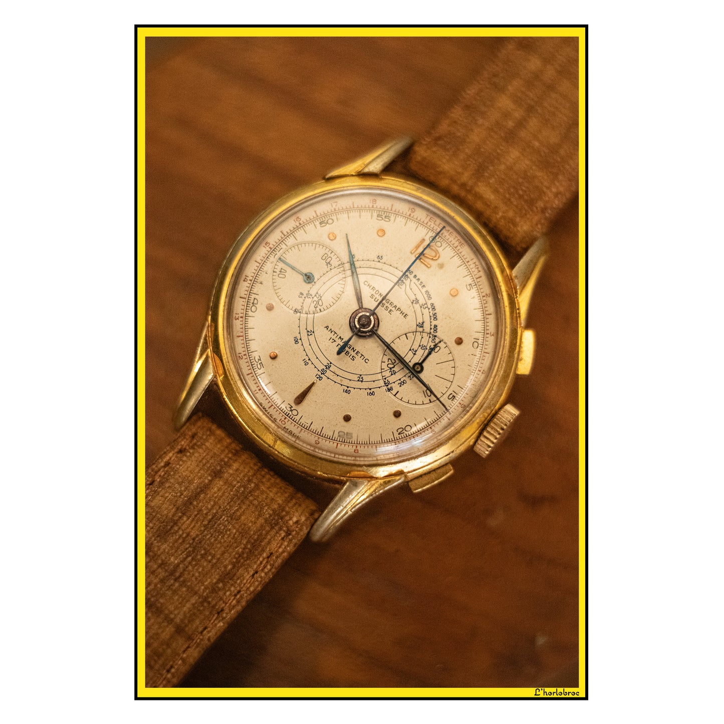 Chronographe Suisse Plaqué Or Vintage